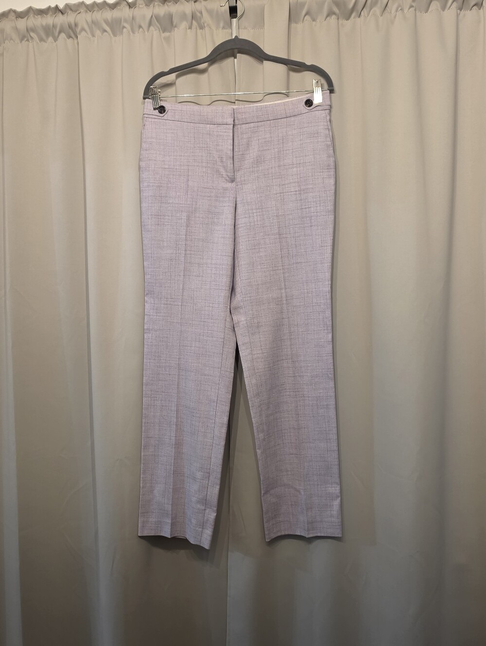 Ann Taylor Lavender Crosshatch Cropped Trousers Size 6